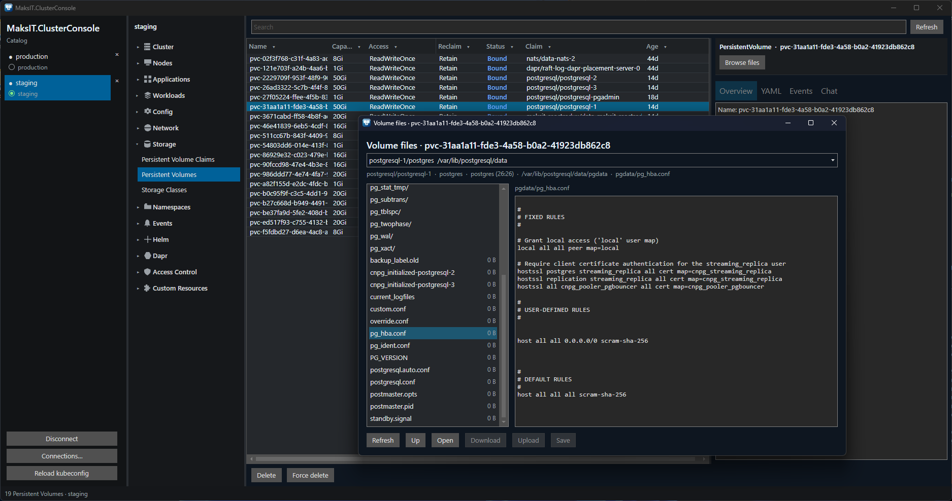 Volume files